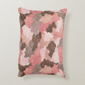 カモフラージュバラ金ゴールドグリッター迷彩柄ピンクグラム アクセントクッション (裏面(縦))