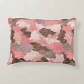 カモフラージュバラ金ゴールドグリッター迷彩柄ピンクグラム アクセントクッション (裏面)