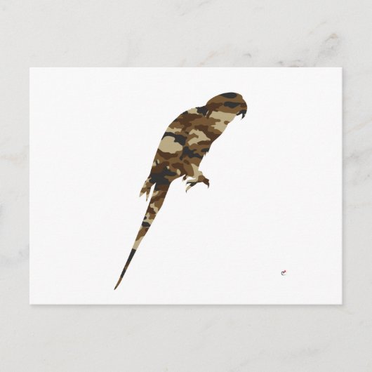 カモフラージュパラケートシルエット ポストカード (正面)