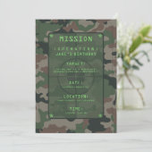 カモフラージュパーティーテーマ 招待状 (スタンド正面)