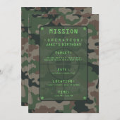 カモフラージュパーティーテーマ 招待状 (正面/裏面)