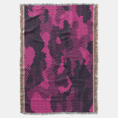 カモフラージュ六角、軍隊テクスチャ背景 スローブランケット (正面縦)