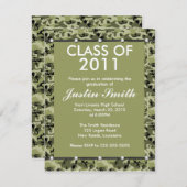 カモフラージュ卒業式 招待状 (正面/裏面)