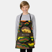 カモフラージュ大石虹パターン エプロン (着用した状態)