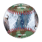 カモフラージュ最高のドグパパフォトファーザーズ・デイ・ベースボール 野球ボール (裏面)