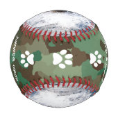 カモフラージュ最高のドグパパフォトファーザーズ・デイ・ベースボール 野球ボール (正面)
