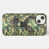 カモフラージュ柄のトロフィーバックディアー iPhoneケース (裏面横)