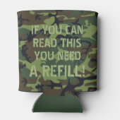 カモフラージュ柄の缶クーラー If You Can Read This You Need A Ref 缶クーラー (裏面)