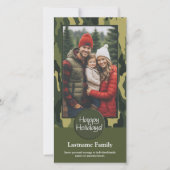 カモフラージュ柄の軍用ホリデーカード写真 シーズンカード (正面)