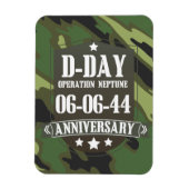 カモフラージュ柄のD-Day記念バッジ マグネット (縦)