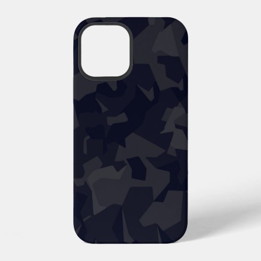 カモフラージュ柄 ネイビー iPhoneケース (裏面)