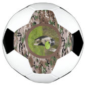 カモフラージュ犬の名前の絵遊びパーソナルグッズ サッカーボール (回転)