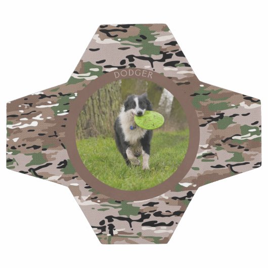 カモフラージュ犬の名前の絵遊びパーソナルグッズ サッカーボール (フラット)
