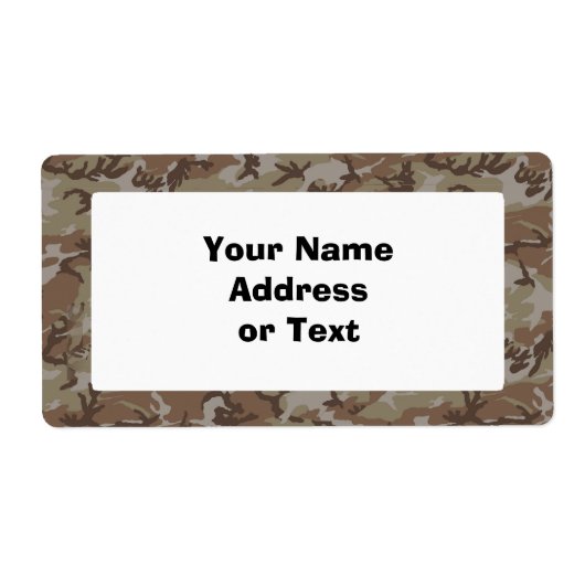 カモフラージュ砂漠 ラベル (正面)