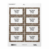 カモフラージュ砂漠 ラベル (フルシート)