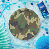 カモフラージュ紙プレート ペーパープレート (パーティー)