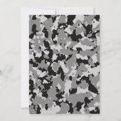 カモフラージュ誕生日レッツグレイパーティー迷彩柄 招待状 (裏面)