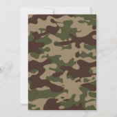 カモフラージュ誕生日招待状 招待状 (裏面)