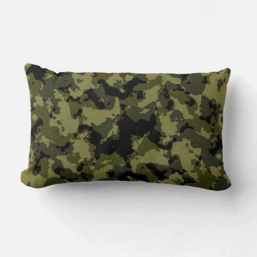 カモフラージュ軍隊スタイル ランバークッション (正面)