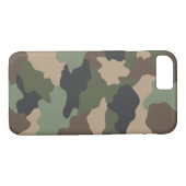 カモフラージュ迷彩柄軍隊カーキタンブラックウッドランド Case-Mate iPhoneケース (裏面(横))