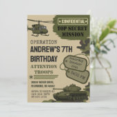 カモフラージュ陸軍お誕生日会 招待状 (スタンド正面)