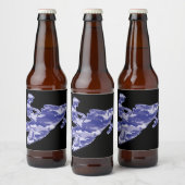 カモフラージュ雪上機 ビールラベル (ボトル)