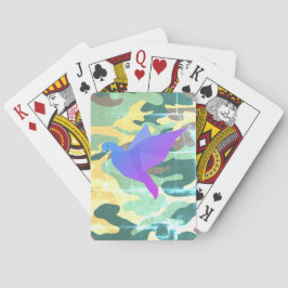 カモフラージュ鳩ピースカード トランプ