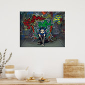 カモフラージュ1アーバン妖精グラフィティアートプリント ポスター (キッチン)