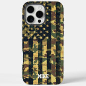 カモフラージュ アメリカ国旗,アメリカ,愛国,緑,ギフト, Case-Mate iPhoneケース (裏面)
