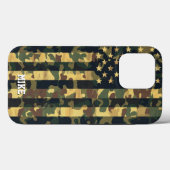 カモフラージュ アメリカ国旗,USA,愛国,緑色,ギフト, Case-Mate iPhoneケース (裏面 (横))
