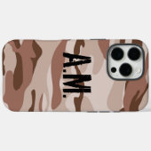 カモフラージュ アーミーモノグラムiPhoneケース ベージュブラウン Case-Mate iPhoneケース (裏面 (横))