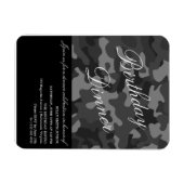 カモフラージュ イベント招待 Dinner Party 新生児 マグネット (横)