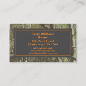 カモフラージュ+オレンジアウトドアリテール 名刺 (裏面)