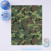 カモフラージュ カモ グリーン ブラウン パターン チラシ (シングル)