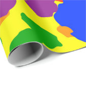 カモフラージュ カモ レインボー カラフル ラッピングペーパー (ロールコーナー)