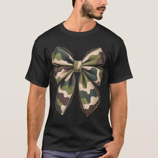 カモフラージュ コケット ボウ ハンティング Tシャツ (正面)