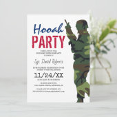 カモフラージュ ソルジャー ミリタリー パーティー 招待状 (スタンド正面)