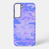 カモフラージュ パステルブルー 抽象的パターン SAMSUNG GALAXYケース (裏面)