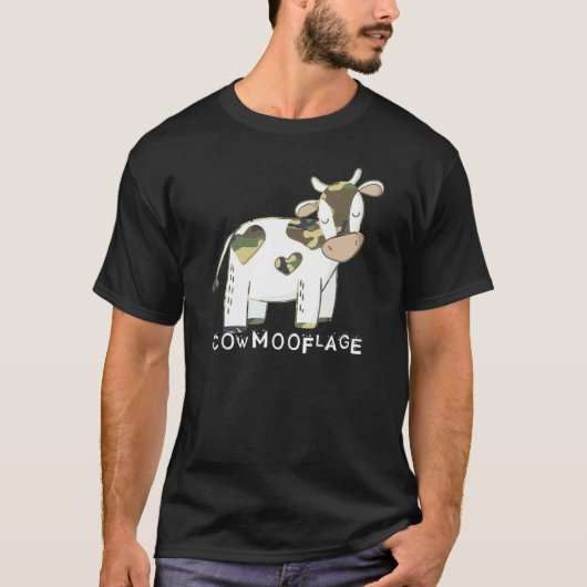 カモフラージュ パン カモ 牛 Tシャツ (正面)