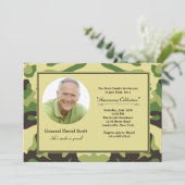 カモフラージュ フレーム - 写真 軍事 招待状 (スタンド正面)