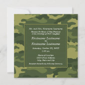 カモフラージュ ミリタリー ウェディング インビテーション (正面)