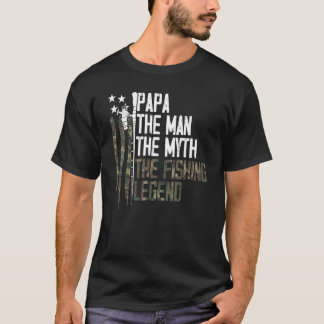 カモフラージュ メンズ プロウド パパ ダッド フィッシング レジェンド Tシャツ