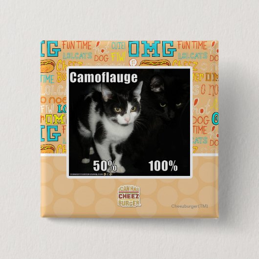 カモフラージュ 缶バッジ (正面)