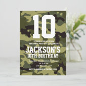 カモフラージュ 誕生日 招待状 (スタンド正面)
