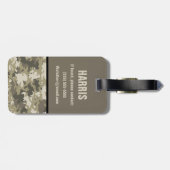 カモフラージュ、迷彩柄、カラーブロックキッドのイニシャル ラゲッジタグ (裏面横)