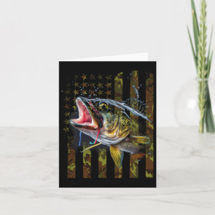 カモフラージュUsaフラッグビッグマウスB魚釣り カード