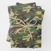 カモフラージラッピング紙、ウッドランドカモフラージュ ラッピングペーパーシート (インサイチュ)