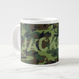 カモフラ柄 オリジナルプリント ジャンボコーヒーマグカップ