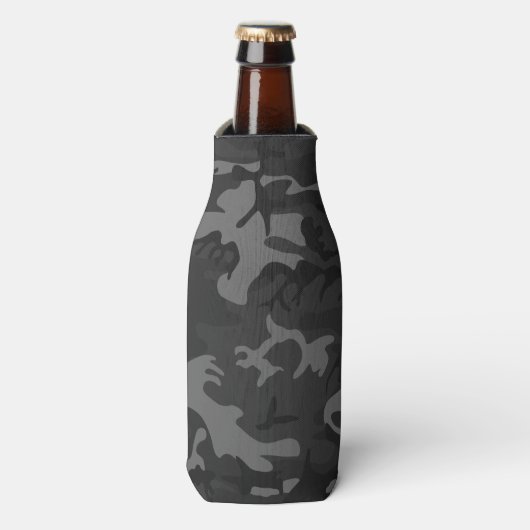 カモフラ チャコールグレー ボトルクーラー (ボトル正面)