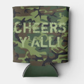 カモフラ Cheers Y'All 缶クーラー (正面)